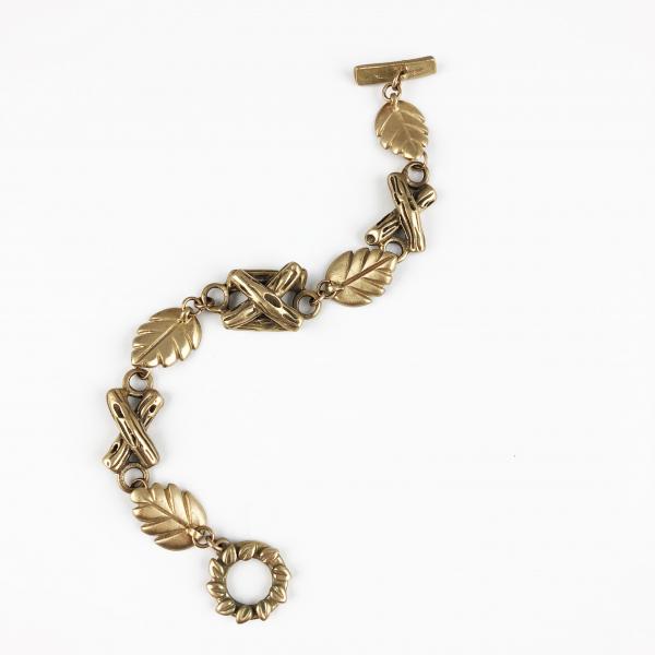 Bronze twig and leaf bracelet picture
