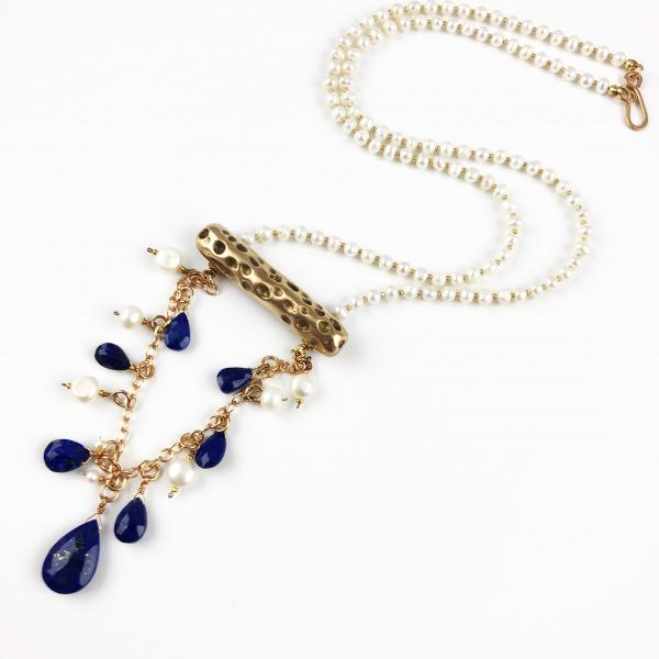 Branch with Lapis and Pearls Necklace picture