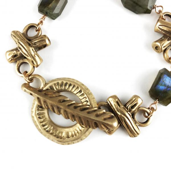 Labradorite and Bronze Twig Bracelet picture