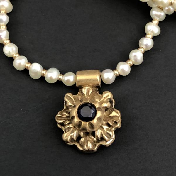 Small Historic Sapphire Pendant Necklace picture