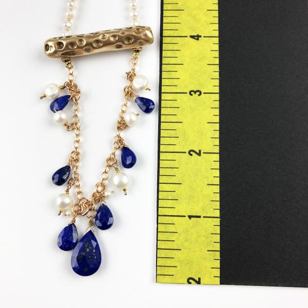 Branch with Lapis and Pearls Necklace picture