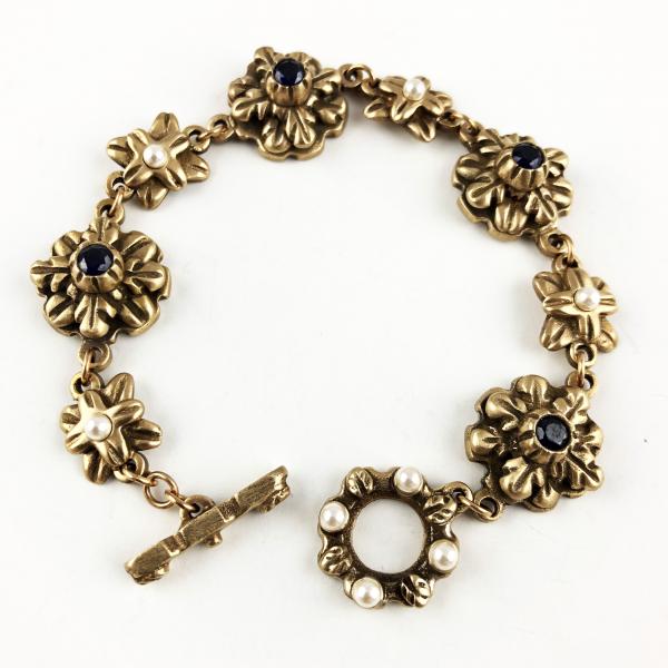 Historic Inspired Bronze, Pearl and Sapphire Bracelet picture