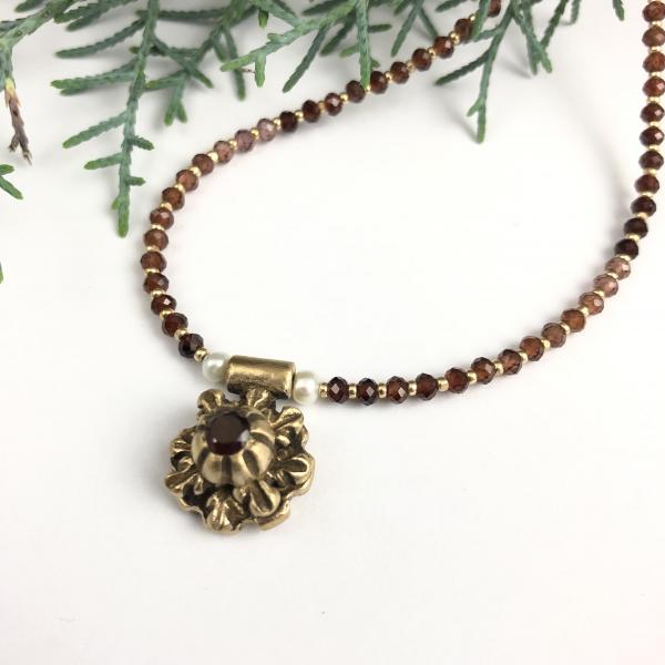 Small Historic Garnet Pendant Necklace picture