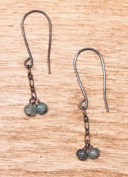 Light Blue Beryl Earrings