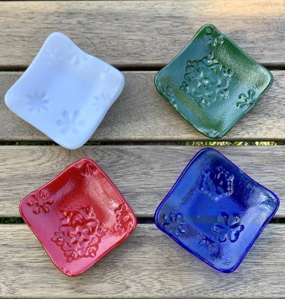 Fused glass Snowflake Trinket Dish