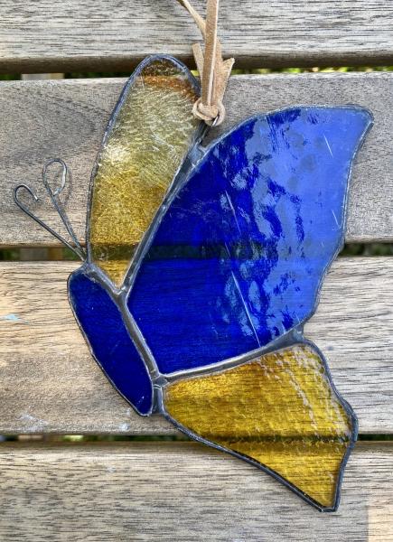 Stained Glass Butterfly Suncatcher - Profile view