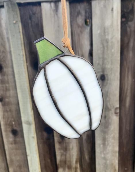 Stained Glass Tall Pumpkin Suncatcher picture