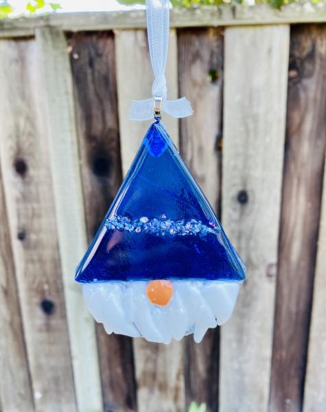 Fused Glass Gnome ornament