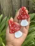 Fused Glass Mushroom magnet