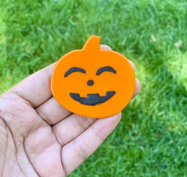 Fused Glass Jack O Lantern Magnet picture