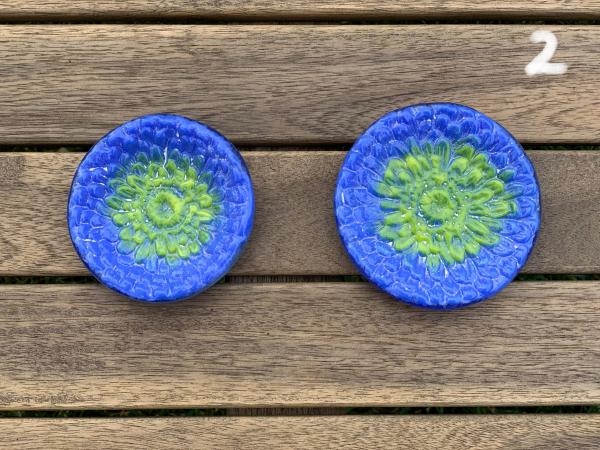 Fused Glass Zinnia Flower Bowl picture