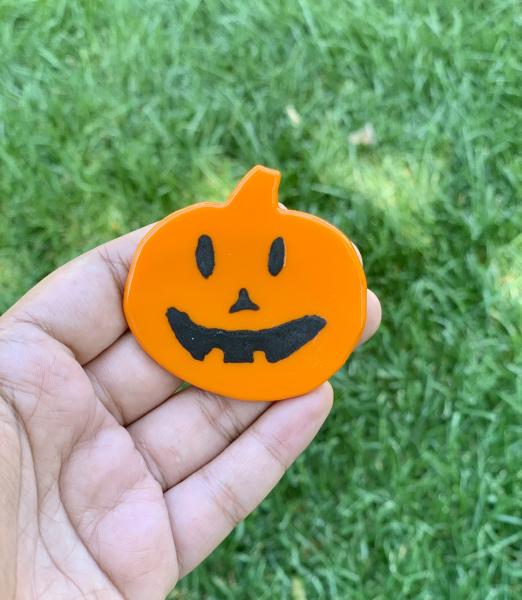 Fused Glass Jack O Lantern Magnet picture