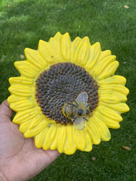 Fused Glass Sunflower picture