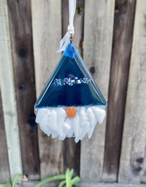 Fused Glass Gnome ornament picture