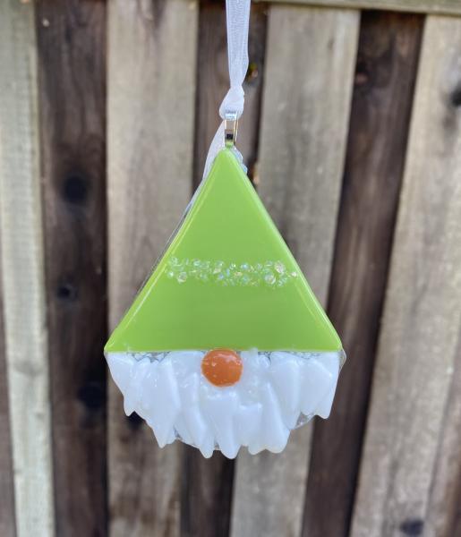 Fused Glass Gnome ornament picture