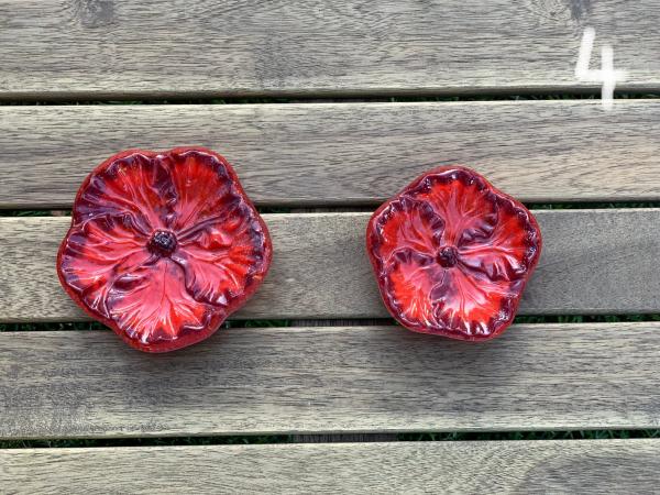 Fused Glass Hibiscus Flower Bowl picture