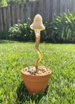 Fused Glass Mushroom Plant Stake - 1