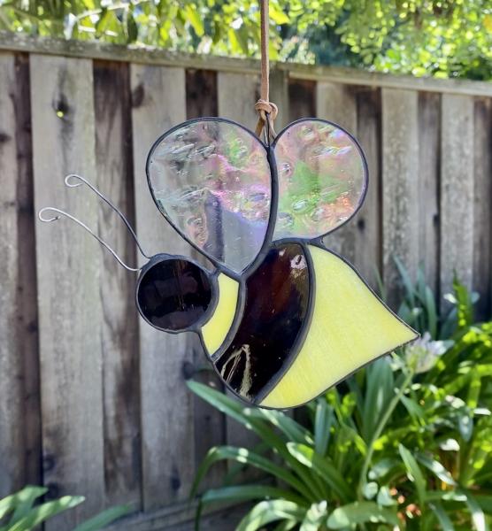 Stained Glass Bee Suncatcher