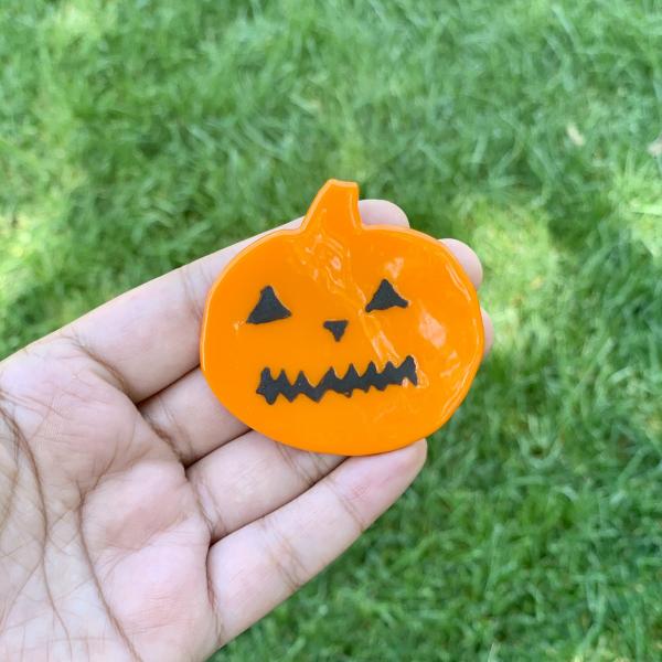 Fused Glass Jack O Lantern Magnet picture