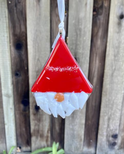 Fused Glass Gnome ornament picture