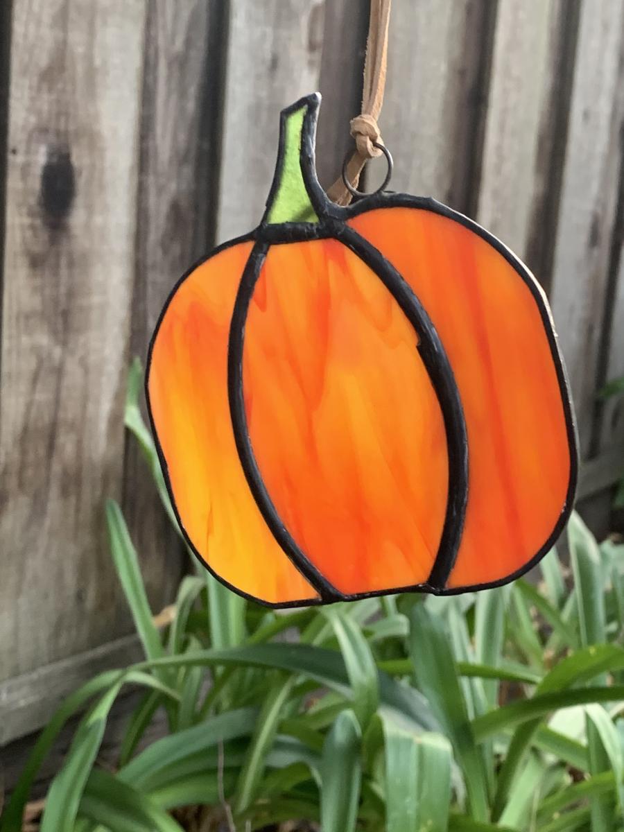 Stained Glass Pumpkin Suncatcher picture