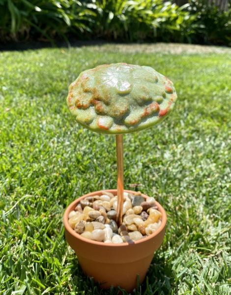 Fused Glass Mushroom Garden Stake -2 picture