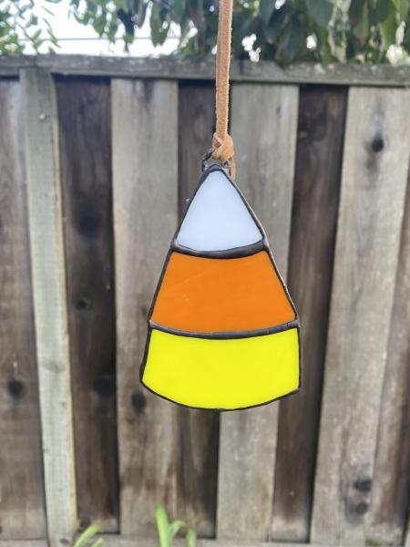 Stained Glass Candycorn Suncatcher picture