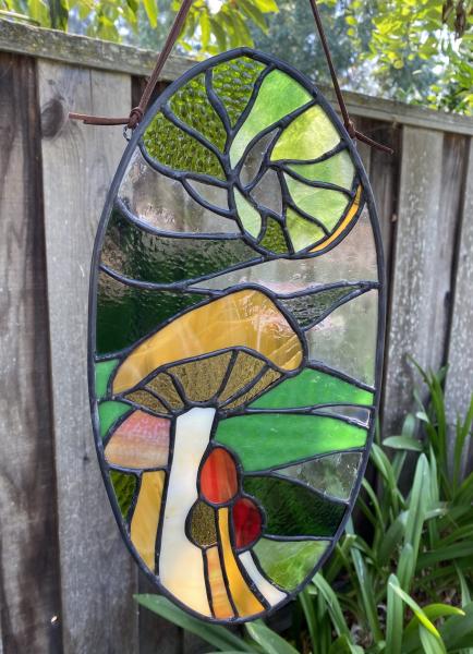 Stained Glass Forage Mushroom Panel