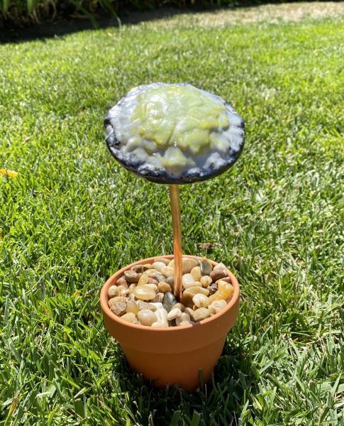 Fused Glass Mushroom Garden Stake -2 picture