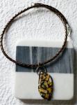 Bumblebee Jasper Sterling Silver Pendant