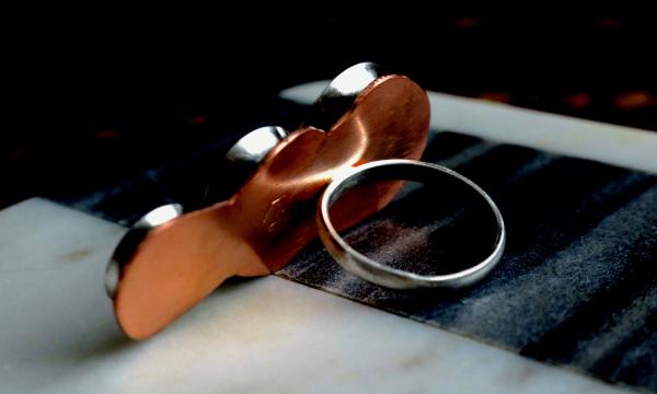 Avant Garde Sterling Silver & Copper Ring picture