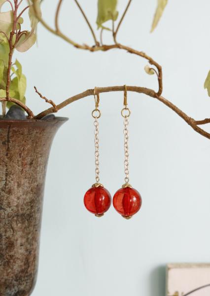 Red Chic Dangle Earrings