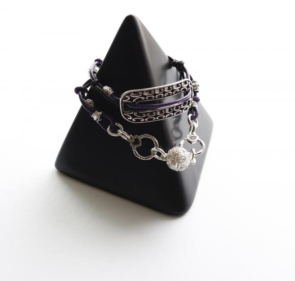 Violet Leather Bracelet