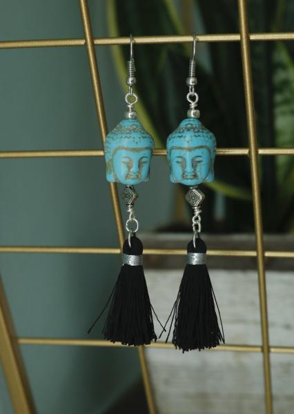 Turquoise Buddha Earrings
