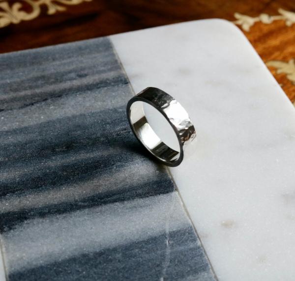 Sterling Silver Hammered Band