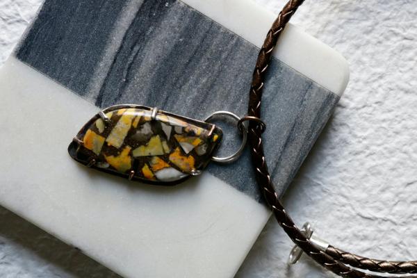 Bumblebee Jasper Sterling Silver Pendant picture