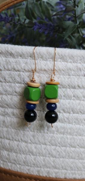 Forest Green Dangle Earrings picture