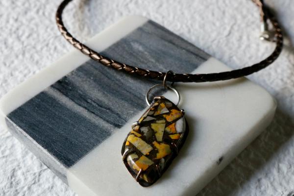 Bumblebee Jasper Sterling Silver Pendant picture