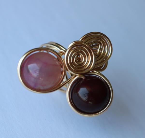 Burgundy Flower Ring picture