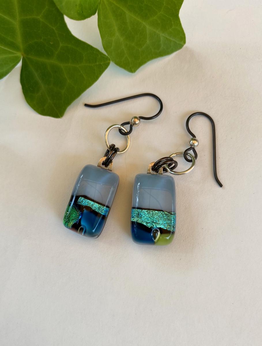 One of A Kind glass earrings picture