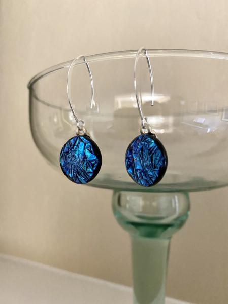 Tahoe-blue glass earrings picture