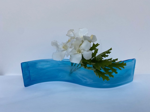 Ocean-Blue Short Bud Vase picture