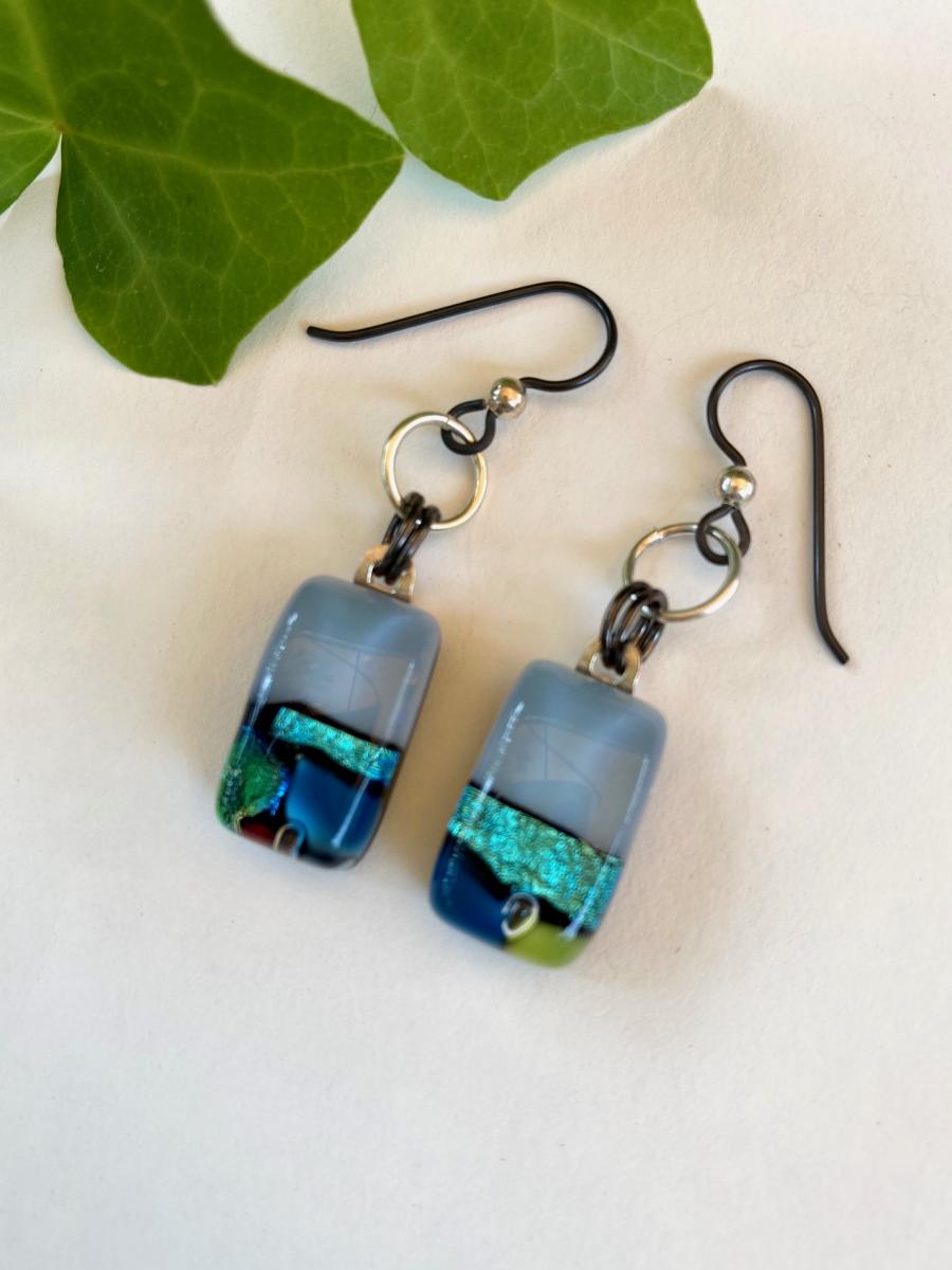 One of A Kind glass earrings picture