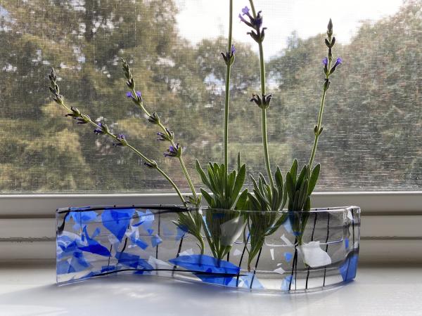 Blue & White short Bud Vase picture