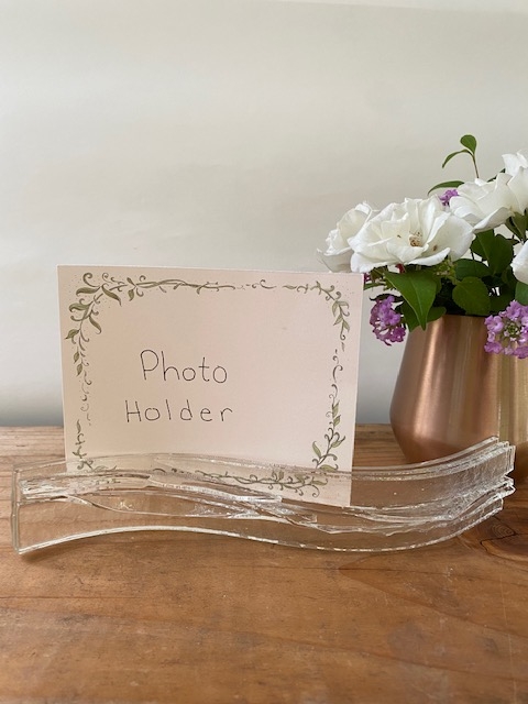 Clear Glass Photo Holder - Medium picture