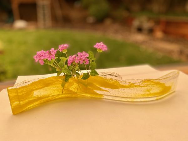 Long Yellow Bud Vase