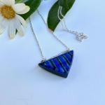 Small triangle Necklace with Sterling Chain