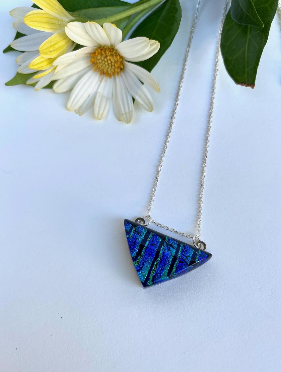 Small triangle Necklace with Sterling Chain picture