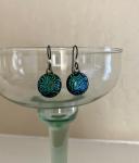 Emerald Green glass earrings