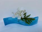 Ocean-Blue Short Bud Vase